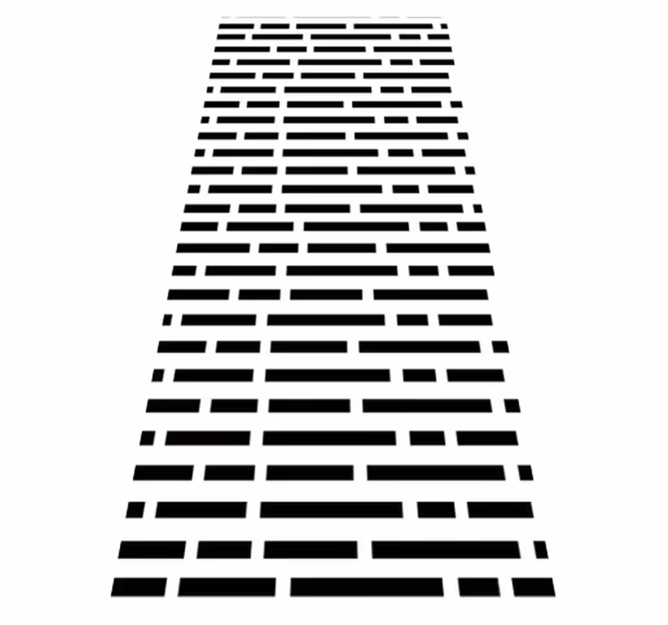 Hallway vinyl rug in nordic black and white design - TenStickers