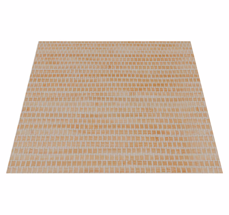 Beige vinyl rug with woven straw design - TenStickers