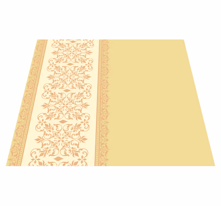 Yellow vinyl rug with vintage fireplace design - TenStickers