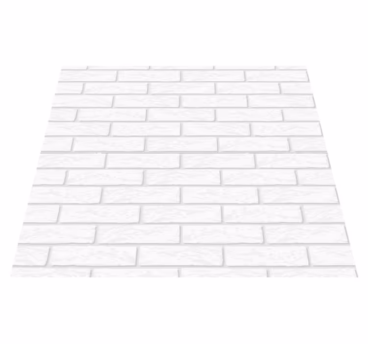 White vinyl rug with brick wall texture - TenStickers