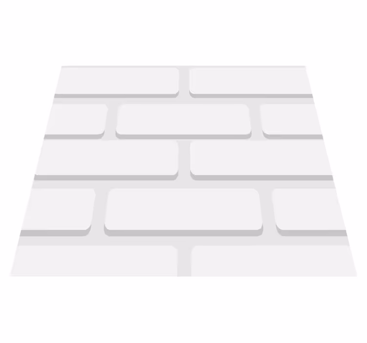 White vinyl rug white brick - TenStickers