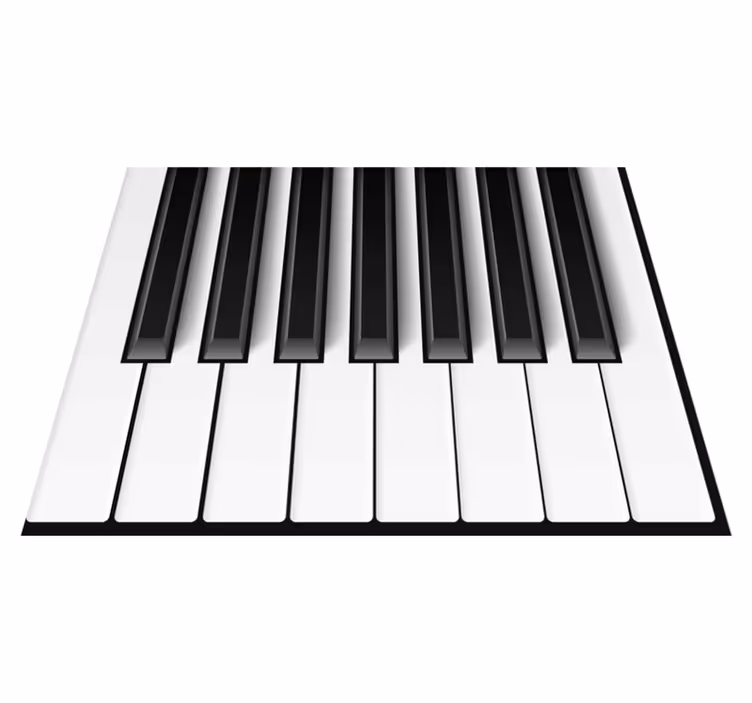 White vinyl rug piano keys design - TenStickers