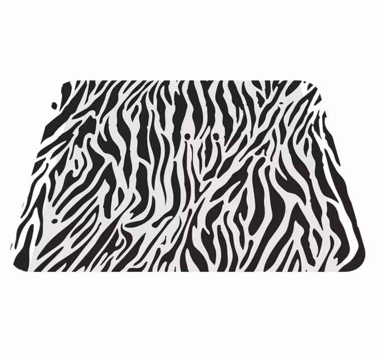White vinyl rug with zebra print - TenStickers