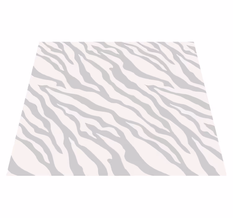 White vinyl rug with light gray zebra design - TenStickers