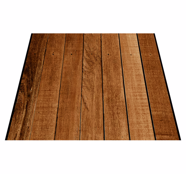 Brown vinyl rug with rustic wood look - TenStickers