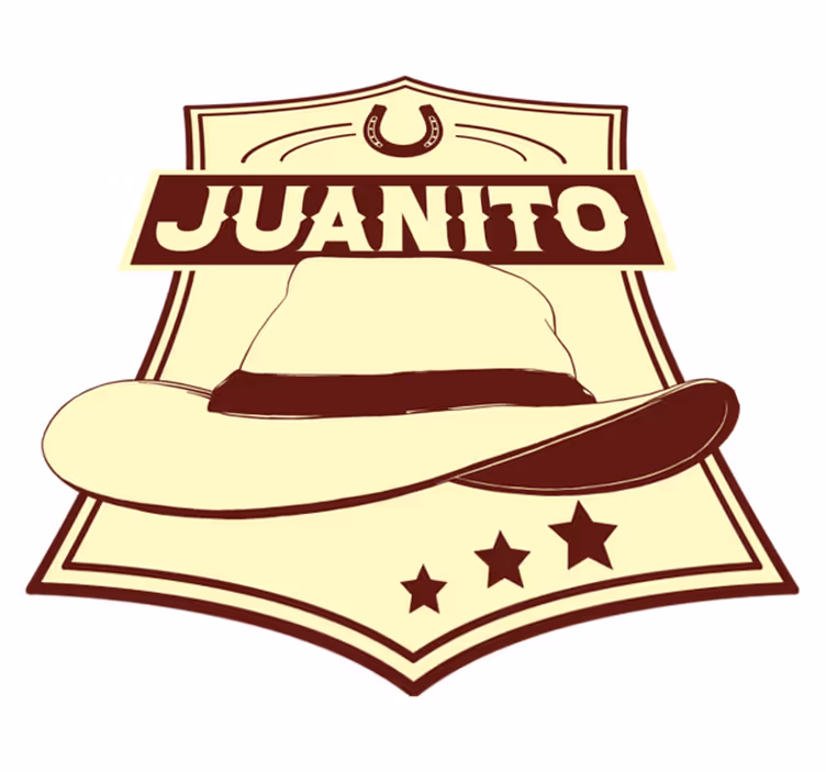 Brown vinyl rug cowboy hat named nevera - TenStickers