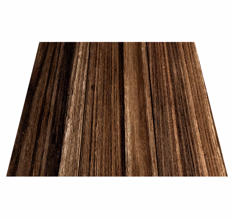 Brown vinyl rug with smooth wood panel look - TenStickers