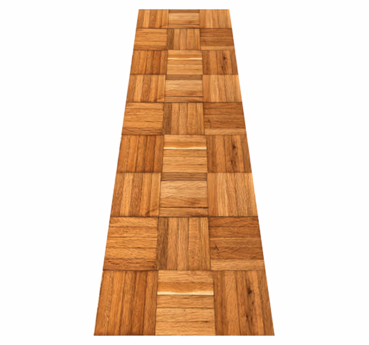 Brown vinyl rug with seamless wood tile design - TenStickers