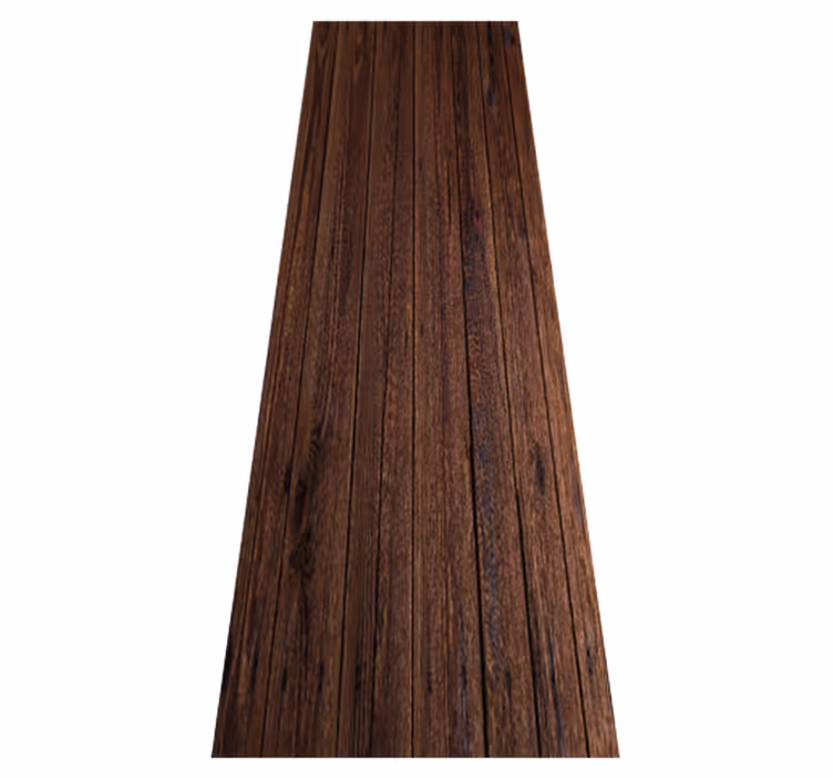 Brown vinyl rug in dark brown rustic wood design - TenStickers