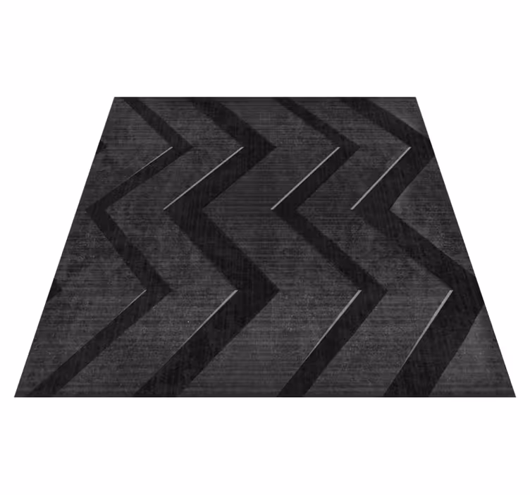 Black vinyl rug with black steel stripes - TenStickers