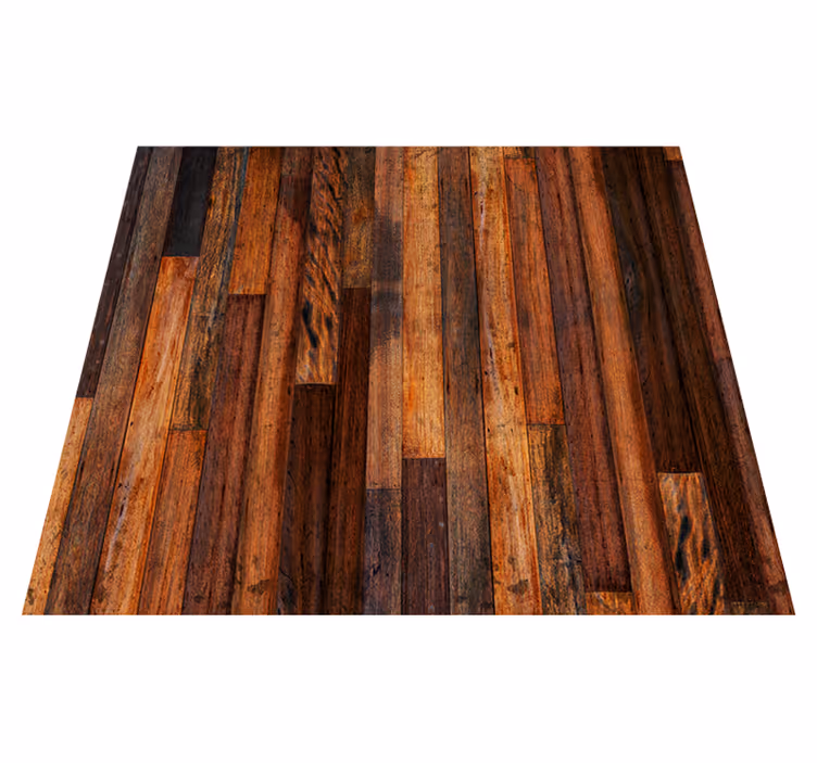 Outdoor vinyl rug rustic wooden planks design - TenStickers