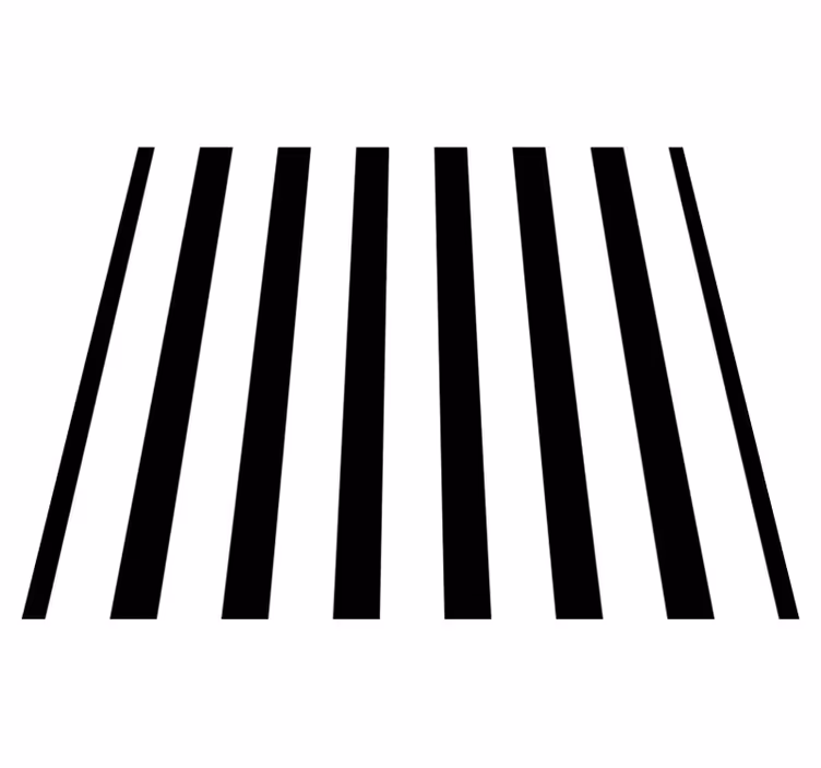 Outdoor vinyl rug in timeless black and white stripes - TenStickers