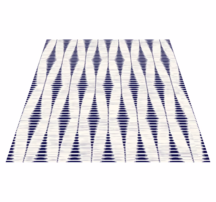 Navy blue rabaul ikat outdoor vinyl rug - TenStickers