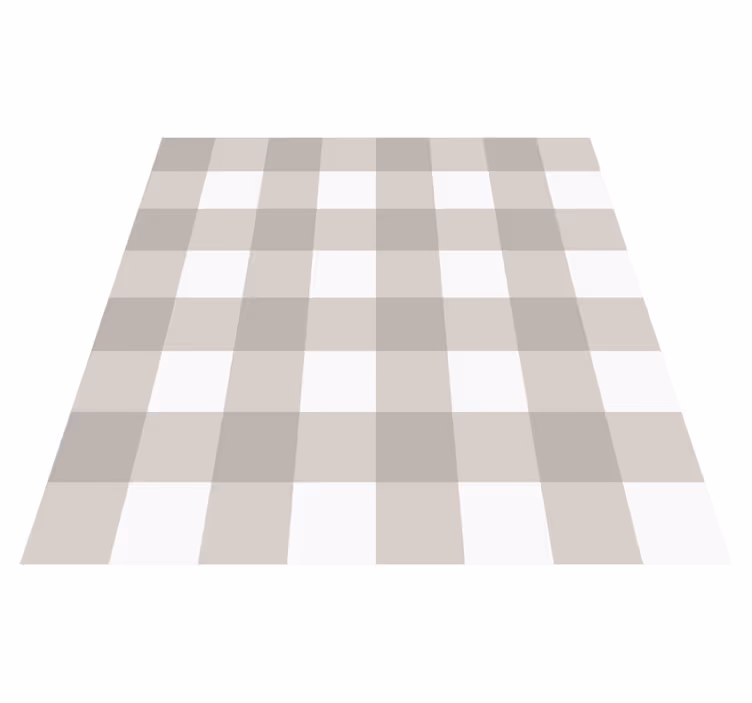 Outdoor vinyl rug in beige and white pattern - TenStickers