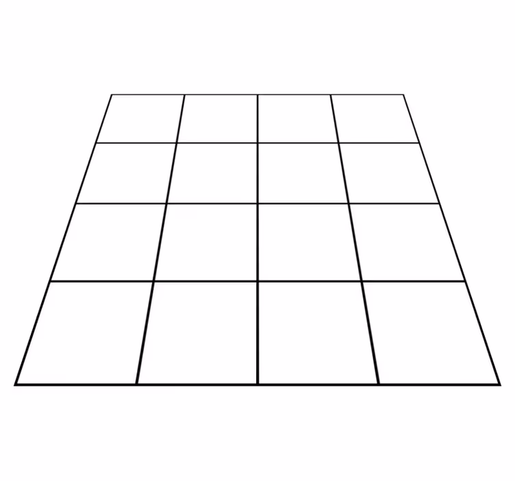 Outdoor vinyl rug in black and white fine lines - TenStickers