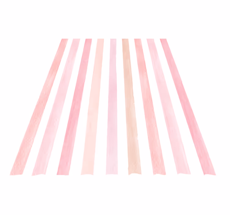 Outdoor vinyl rug in pink watercolor stripes - TenStickers