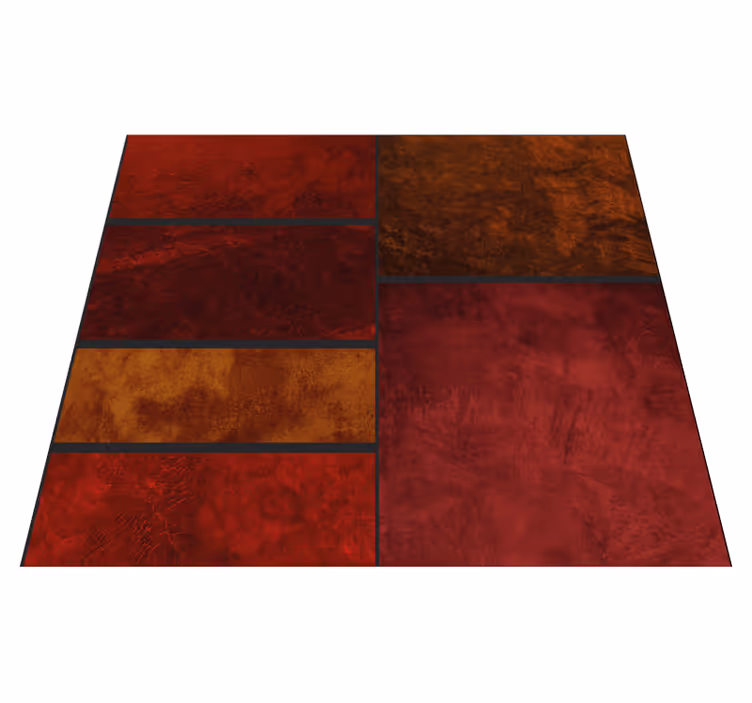 Outdoor vinyl rug with textured patchwork style - TenStickers
