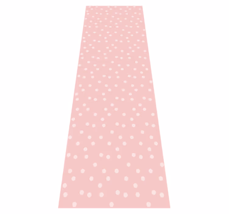 Pink vinyl rug with soft pastel dot design - TenStickers
