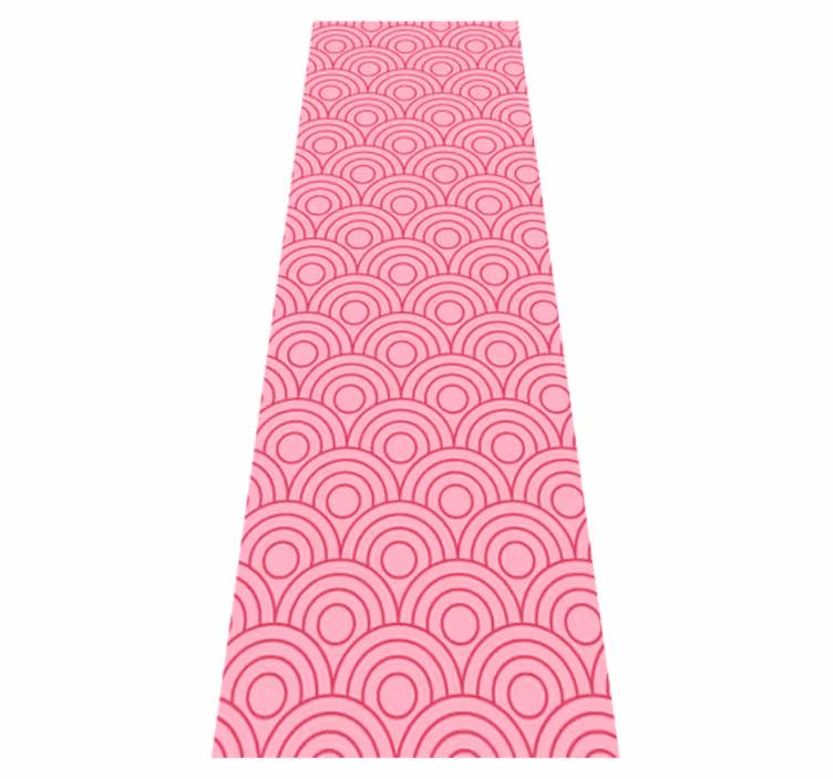 Pink vinyl rug in dark and light pink shapes - TenStickers