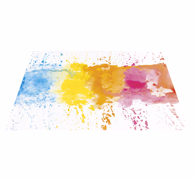 Colorful Splashed Surface living room vinyl rug - TenStickers