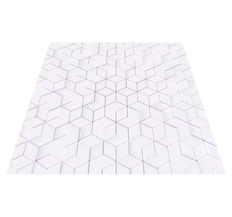 Geometric vinyl rug with geometric patterned surface - TenStickers