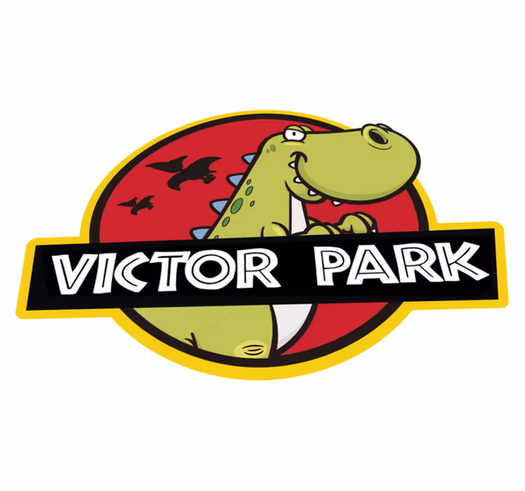 Customizable dinosaur emblem personalised rug - TenStickers