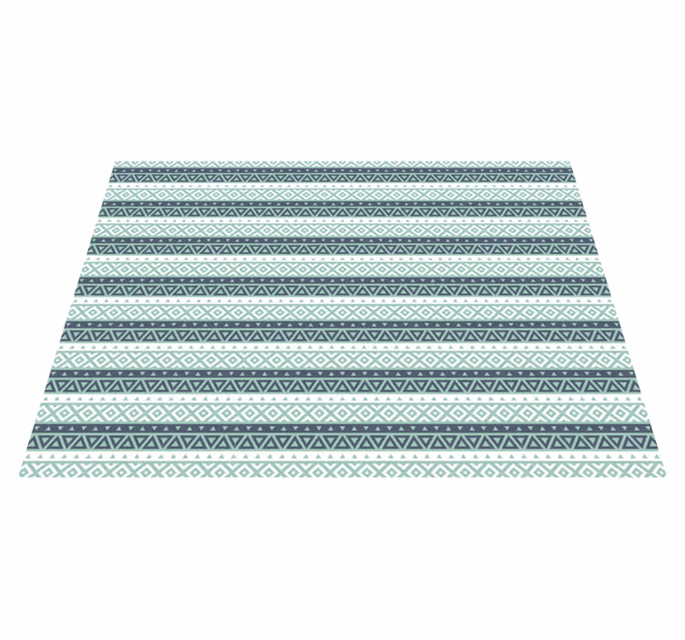 Geometric pattern home accent living room vinyl rug - TenStickers