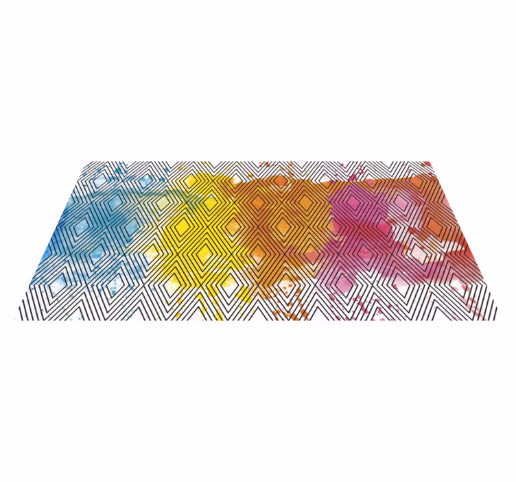 Multicolor Geometric Pattern modern rug - TenStickers