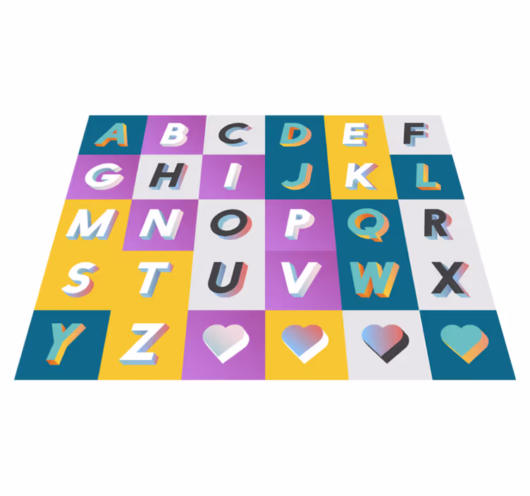 Colorful Alphabet Playarea bedroom vinyl rug - TenStickers