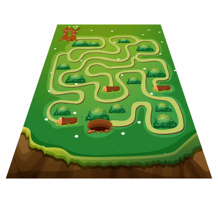 Playful Pathway gaming vinyl rug - TenStickers