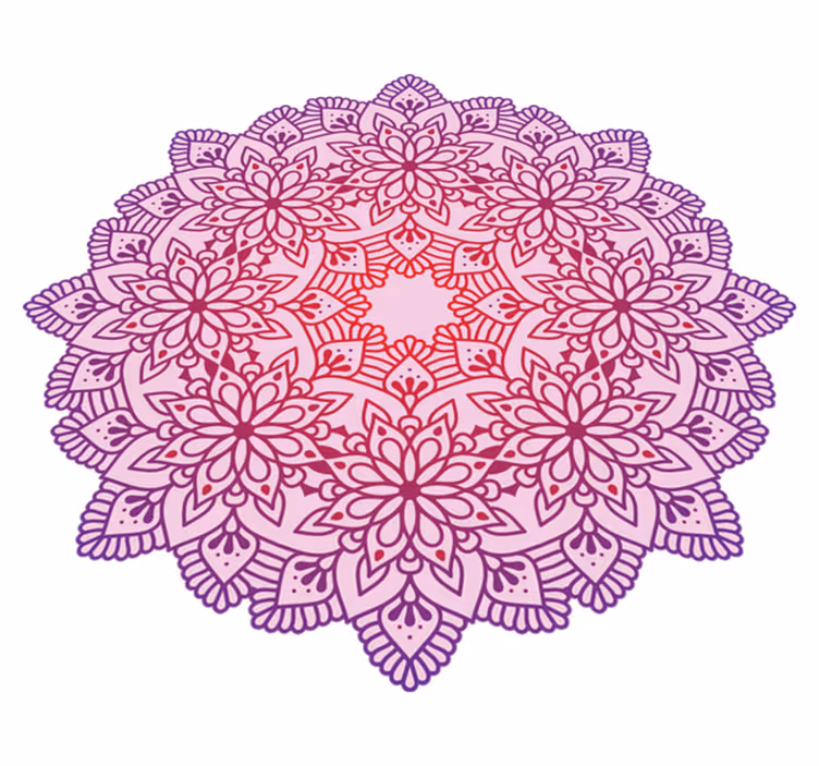 Mandala emblem mandala vinyl rug - TenStickers