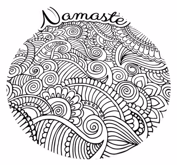 Namaste Circular mandala vinyl rug - TenStickers