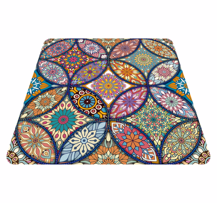 Mandalas full color vinyl rug - TenStickers