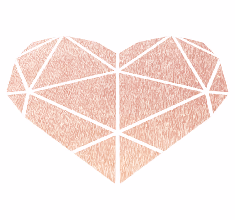 Geometric vinyl rug geometric heart design - TenStickers