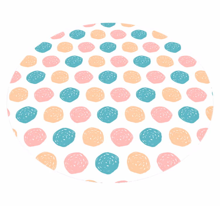 Circular Patterned geometric vinyl rug - TenStickers