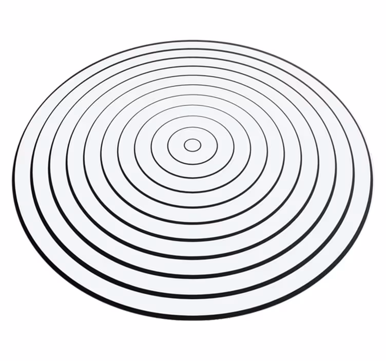 Simplistic circular design geometric vinyl rug - TenStickers