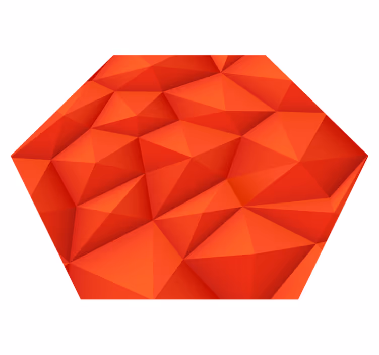 Geometric Crimson Shapes geometric vinyl rug - TenStickers