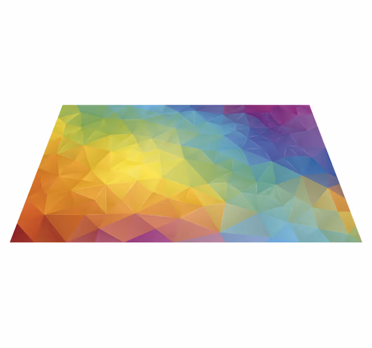 Geometric spectrum geometric vinyl rug - TenStickers