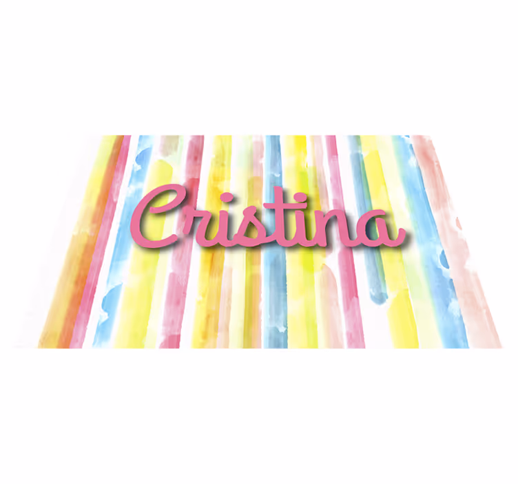 Personalized Rainbow custom vinyl rug - TenStickers