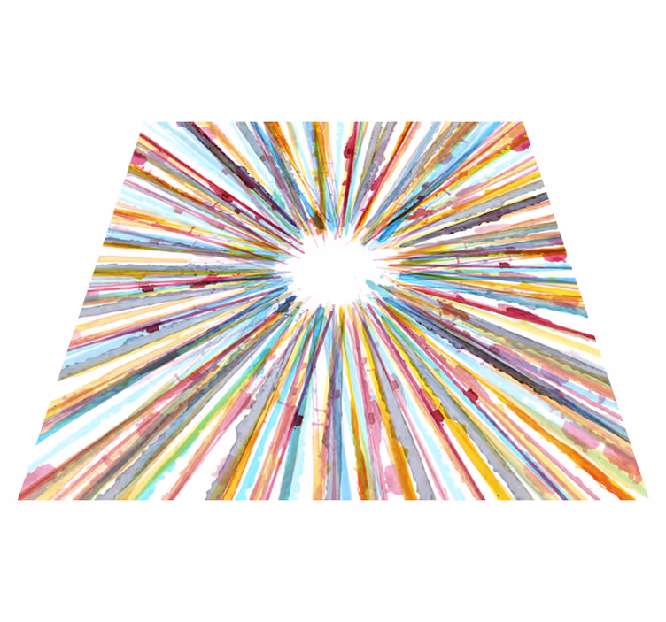Radiant Burst Motif geometric vinyl rug - TenStickers