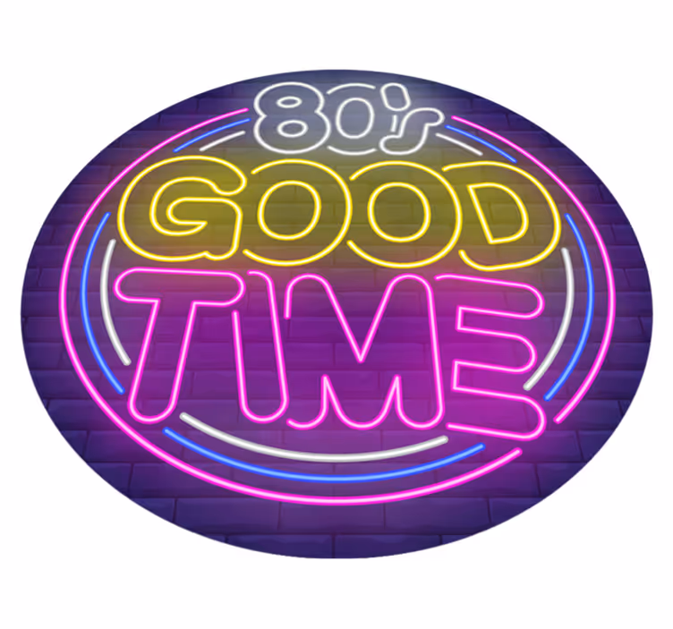 80's Good Time custom vinyl rug - TenStickers
