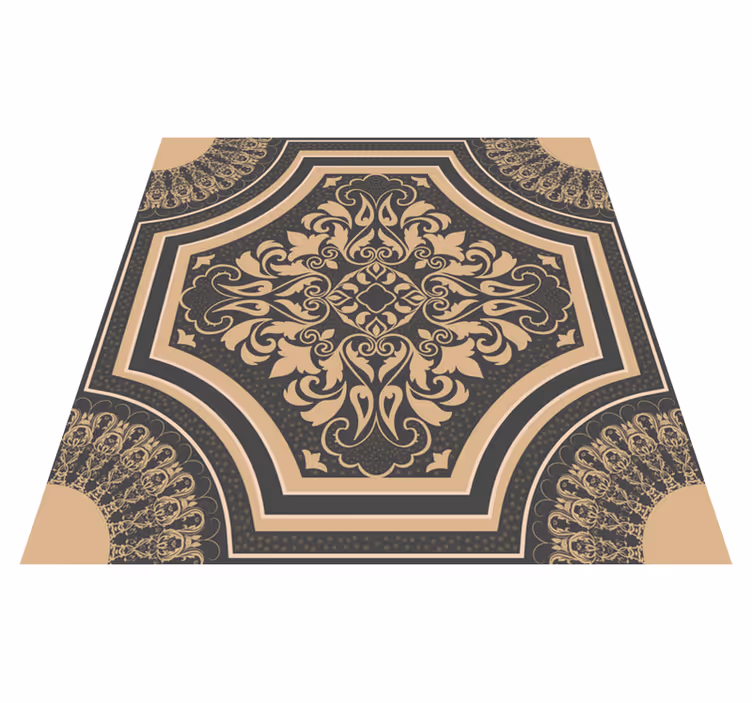 Mosaic vinyl rug ornamental mosaic design - TenStickers