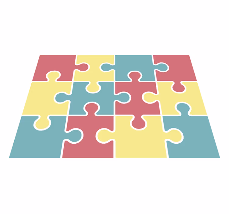 Puzzle Piece Play gaming vinyl rug - TenStickers