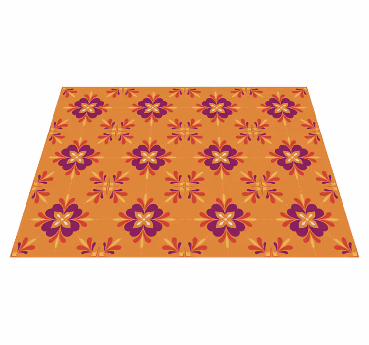 Gorgeous colorful tiles vinyl kitchen mat - TenStickers