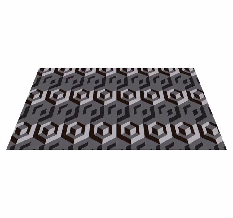 Rectangular geometric vinyl rug - TenStickers