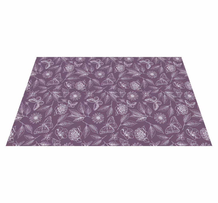 Botanical Balance floral vinyl rug - TenStickers