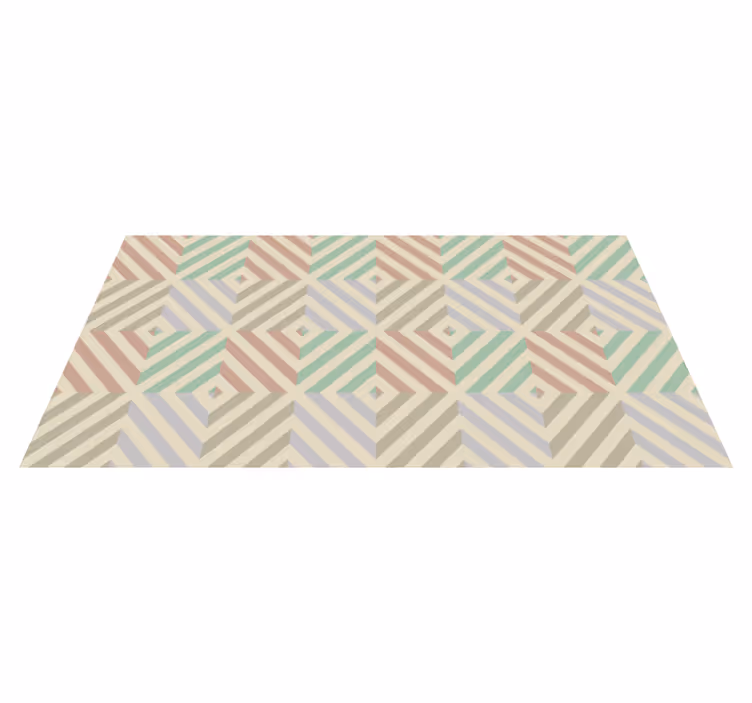 Abstract shapes geometric vinyl rug - TenStickers