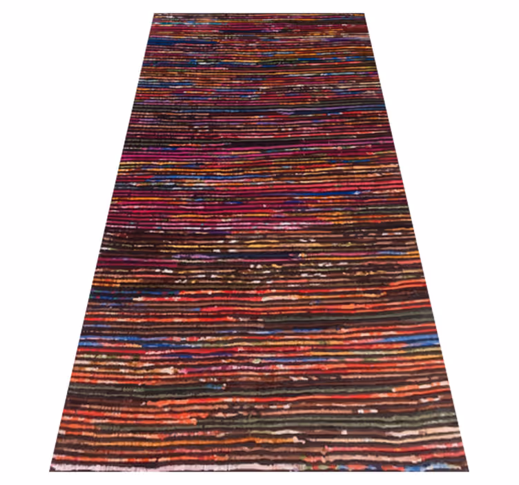 Vibrant Striped Colors stripes vinyl rug - TenStickers