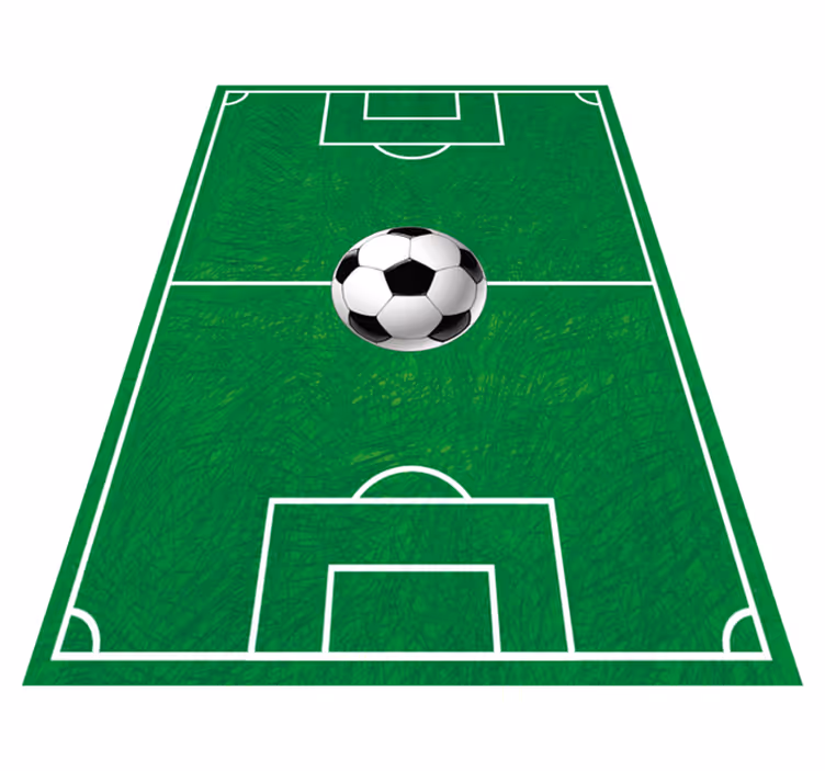 Football pitch teen vinyl rug - TenStickers