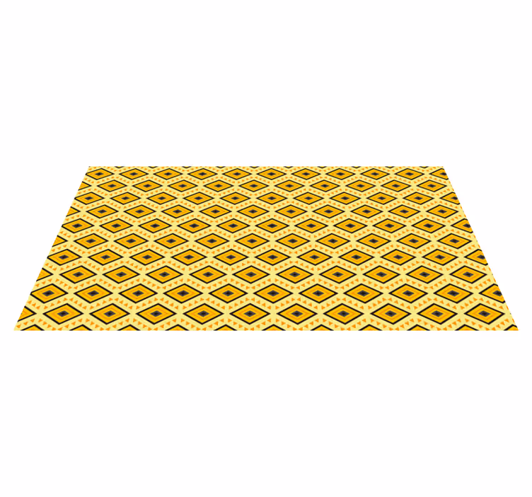 Yellow eyes ethnic vinyl rugs - TenStickers